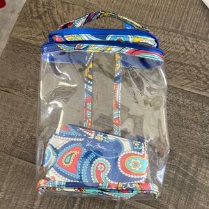 Vera Bradley small clear bag w/ small wallet